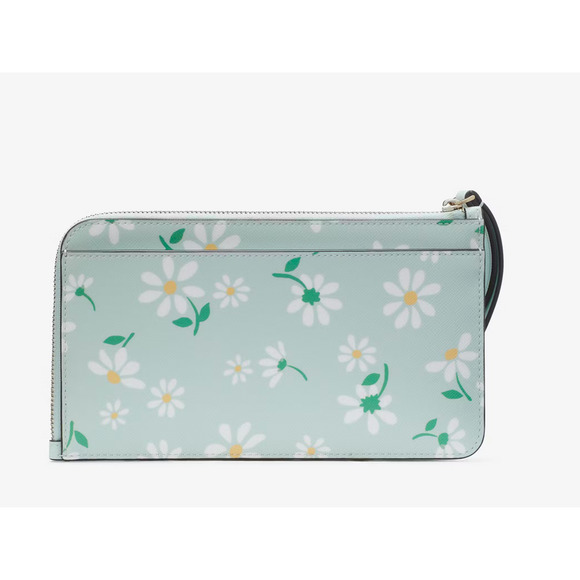 Kate Spade Medium L-Zip Lucy Wristlet Day Tripper Scattered Daisies Floral NWOT - Picture 4 of 8
